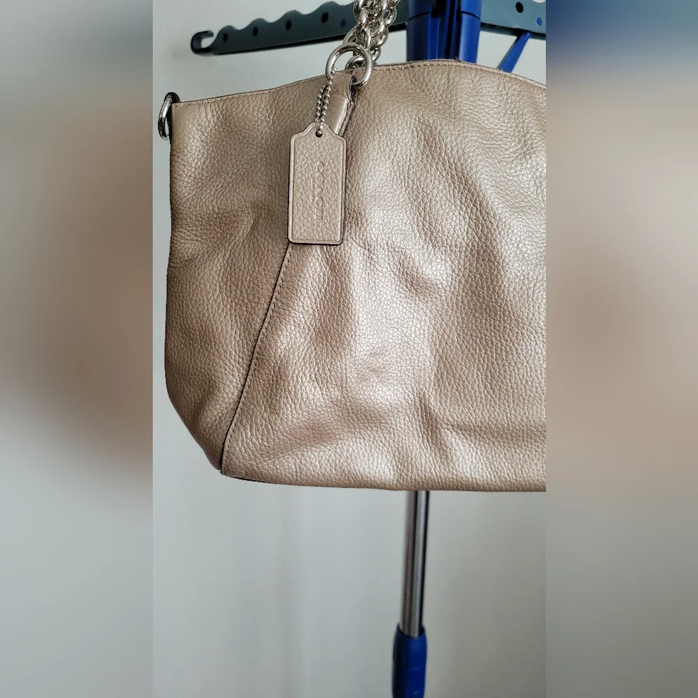 Coach Kelsey Metallic Gold Shoulder Bag